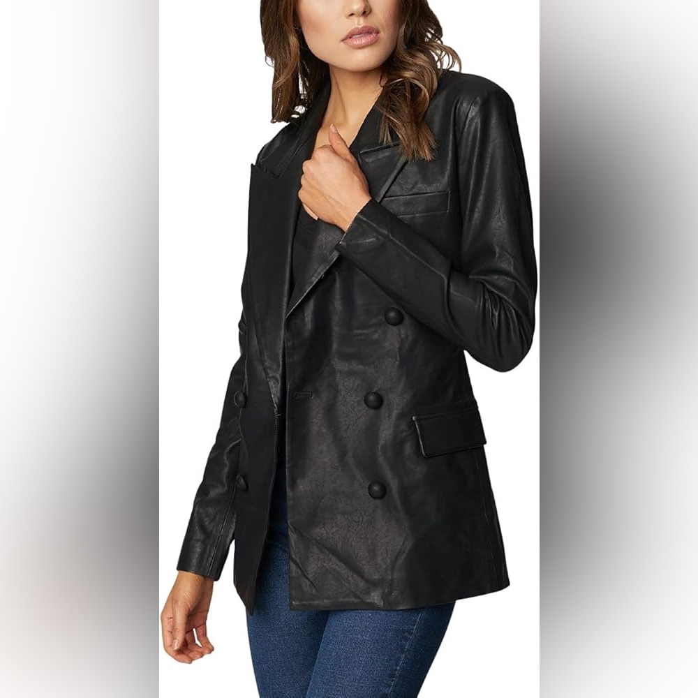 Blank NYC Women's Black Leather Jacket